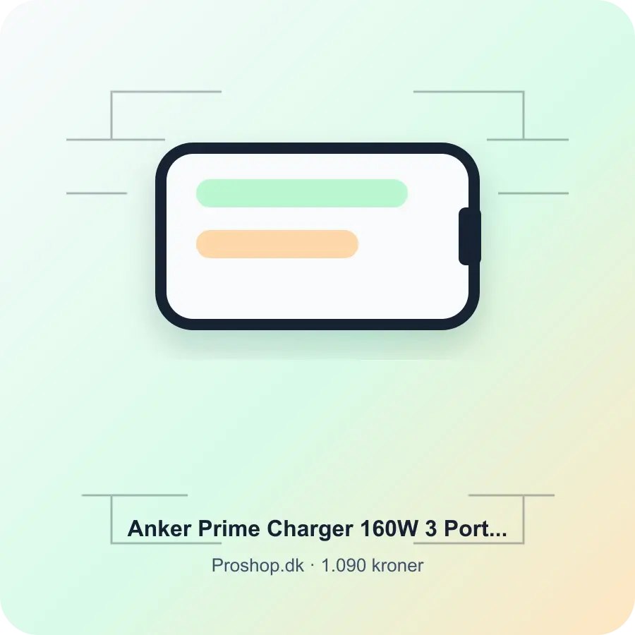 Anker Prime Charger 160W 3 Ports Smart Display - Silver hos Proshop.dk
