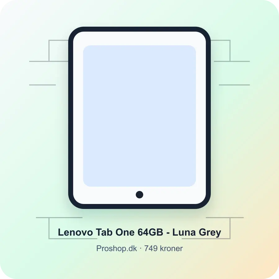 Lenovo Tab One 64GB - Luna Grey hos Proshop.dk