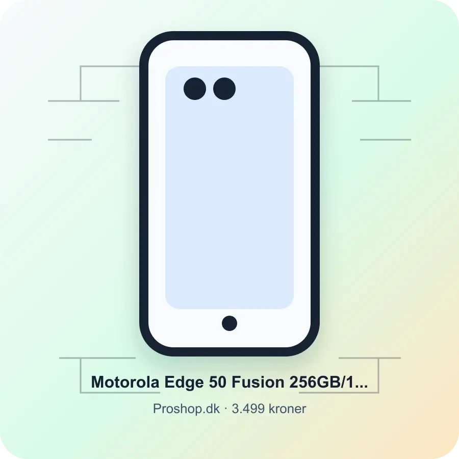 Motorola Edge 50 Fusion 256GB/12GB - Marshmallow Blue hos Proshop.dk