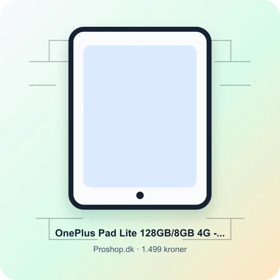 OnePlus Pad Lite 128GB/8GB 4G - Aero Blue hos Proshop.dk